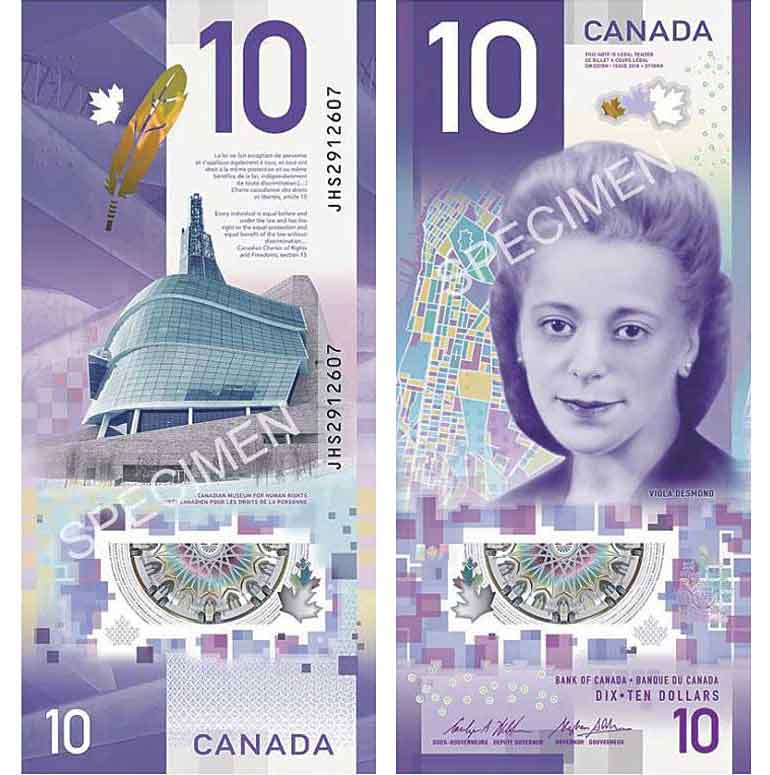 紙幣でも多様性を尊重するカナダらしさが伺える ©Bank of Canada